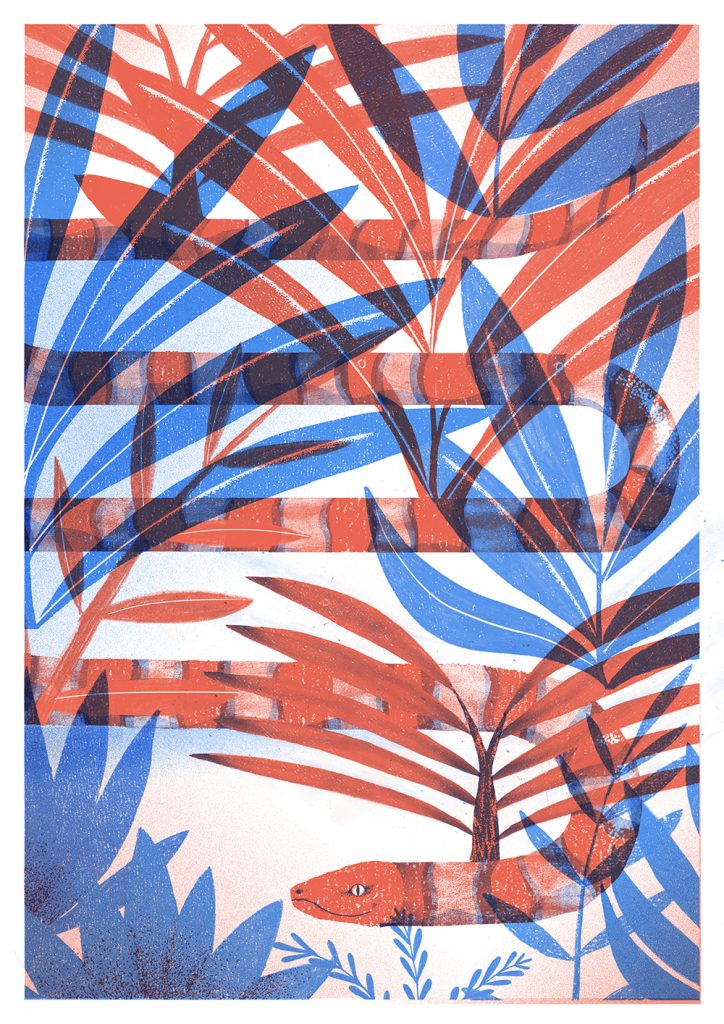 Two-colour risograph poster design